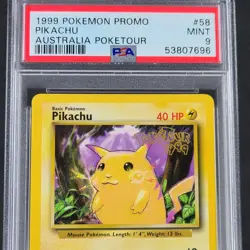 Pokemon Base Set Australia "PokeTour 1999" Pikachu 58/102 - WotC - PSA 9 (MINT) - Image 3