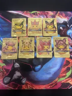37 x Pokemon Fan art Gold Foil Pikachu - Image 3