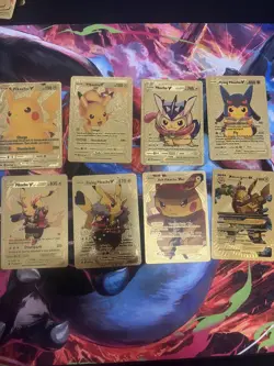 37 x Pokemon Fan art Gold Foil Pikachu - Image 4