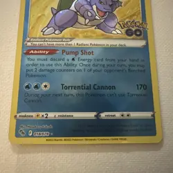 Radiant Blastoise 018/078 Pokemon GO Holo - Image 3
