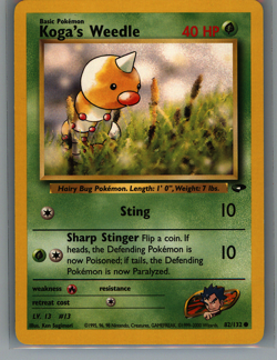 Pokemon TCG Gym Challenge WOTC Koga's Weedle - Image 1