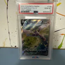 Pokemon Aerodactyl V Lost Origin Full Alt Art #180 PSA 10 Gem Mint - Image 1