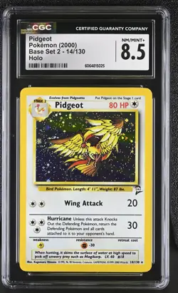 CGC 8.5 Pidgeot 2000 Base Set 2 14/130 Holo Pokemon Card psa - Image 1