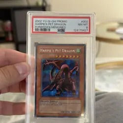 2002 YU-GI-OH! FMR-FORBIDDEN MEMORIES PROMO 002 HARPIE'S PET DRAGON PSA 8 - Image 1