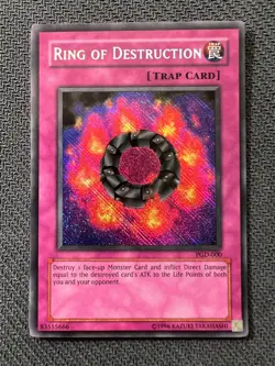 Yugioh Ring of Destruction Unlimited Ed Secret Rare PGD-000 LP/NM (Reverse Foil) - Image 1