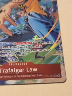 2025 One Piece Trafalgar Law (Alt Art) OP14-009 SR The Azure Sea’s Seven - Image 5