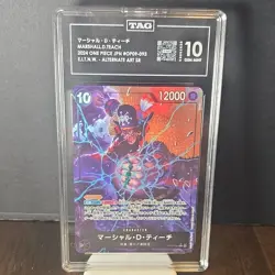 One Piece JPN Marshall D. Teach OP09-093 Emperors Alt Art Holo SR TAG 10 - Image 2