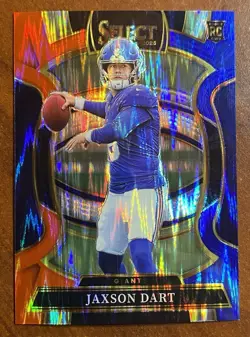 2025 Panini Select #93 JAXSON DART Concourse RED & BLUE SHOCK PRIZM Rookie RC - Image 1