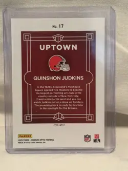 2025 Panini Donruss Optic - Uptowns Quinshon Judkins #17 (RC) - Image 2