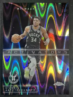 2025-26 Topps Chrome Giannis Antetokounmpo Activators RayWave Refractor - Image 1