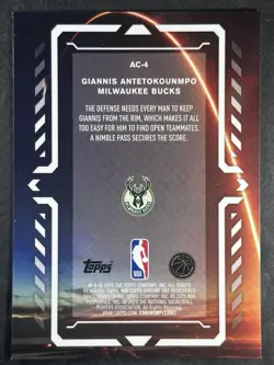 2025-26 Topps Chrome Giannis Antetokounmpo Activators RayWave Refractor - Image 2