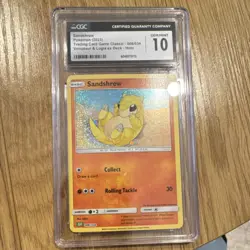 Pokemon Sandshrew CGC 10 Gem Mint Trading Card Game Classic Holo 008/034 - Image 1