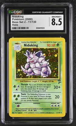 CGC 8.5 Nidoking 2000 Base Set 2 11/130 Holo Pokemon Card psa - Image 1