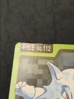 Bandai Pokemon Carddass Japanese Card No. 112 Rhydon LP (1997) - Image 5