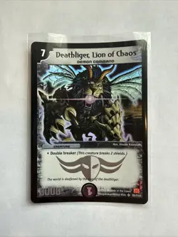 Deathliger, Lion of Chaos DUEL MASTERS ORIGINAL CCG HOLO Super Rare CARD NM/EX - Image 1