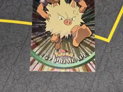 Primeape #57 Holo Pokemon Topps Series 1 Card (Black Label) LP - Image 4