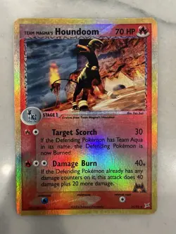 Team Magma's Houndoom 34/95 Team Magma Vs Team Aqua Reverse Holo Card LP - Image 1