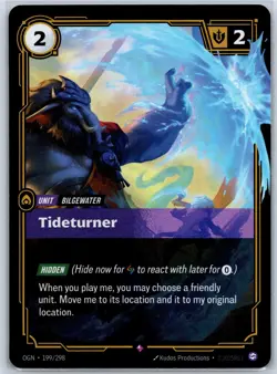 Tideturner Foil Rare Origins 199/298 NM Riftbound Card - Image 1