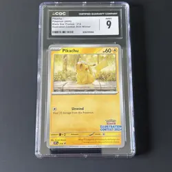 Pokemon Pikachu 214 Illustration Contest Winner Promo CGC 9 Scarlet & Violet - Image 1