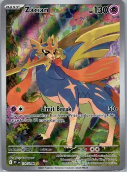 Zacian 100/094 Illustration Rare Phantasmal Flames Pokemon Holo Near Mint - Image 1