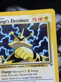 Pokemon Lt. Surge's Electabuzz 6/132 Holo Gym Heroes SWIRL - Image 3