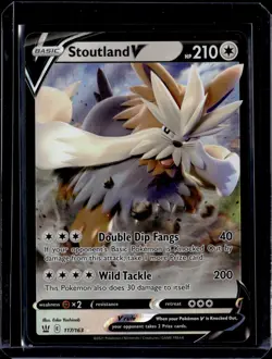 Stoutland V -117/163 / Ultra Rare Battle Styles 2021 (NM) / Pokemon TCG - Image 1