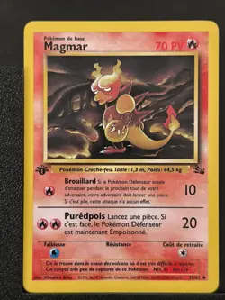 Carte Pokemon Magmar 39/62 Edition 1 Ed 1 Fossile Wizards 8 - Image 2