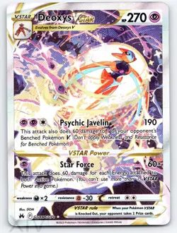 Deoxys VSTAR GG46/GG70 Pokemon Crown Zenith Galarian Gallery VSTAR Rare - Image 1