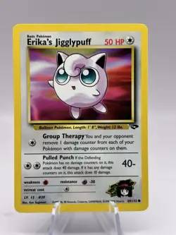 Erika's Jigglypuff 69/132 Gym Challenge Pokemon NM - Image 1