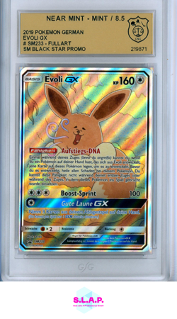 EVOLI GX POKEMON SM233 2019 SM BLACK STAR PROMO - GERMAN GSG 8.5 - Image 1