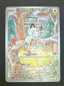 Pokemon Meowth 106/094 – Phantasmal Flames – English IR (Illustration Rare) - Image 1