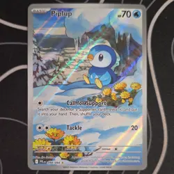 Pokemon TCG Piplup Holo Illustration Rare 098/094 Me02: Phantasmal Flames - Image 1