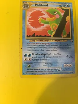 Pokemon Politoed Neo Discovery Unlimited 27/75 Rare MP Vintage WOTC - Image 5