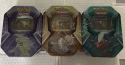Pokemon Tyranitar Slaking Darkrai Triple Whammy Collectors Tin Set of 3 Sealed - Image 1