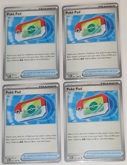 Pokemon Poke Pad 081/088 Playset x4 ME03 Perfect Order Trainer NM - Image 1