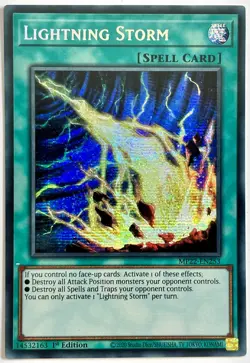 MP22-EN253 Lightning Storm - Prismatic Secret Rare 1st Edition Near Mint YuGiOh - Image 1