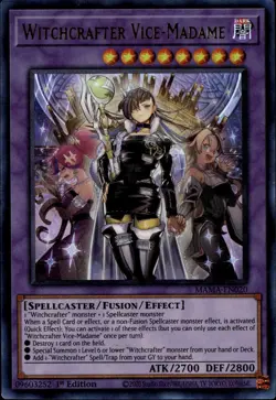 Yu-Gi-Oh! Witchcrafter Vice-Madame Ultra Rare MAMA-EN020 - Image 1