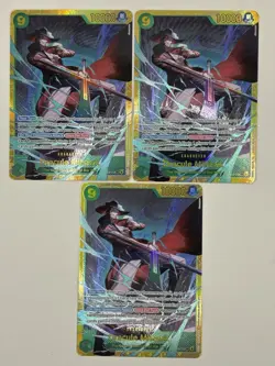 3X Playset One piece TCG OP14-119 Dracule Mihawk (SEC) The Azure Sea's Seven - Image 1