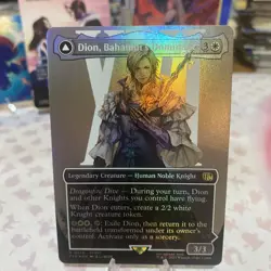 Dion, Bahamut's Dominant (Borderless) Rare MTG Final Fantasy Super Clean - Image 1