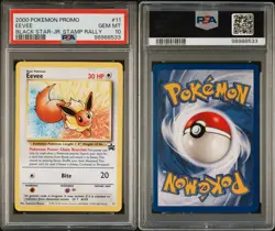 Pokemon Card Eevee 11 Black Star Promo JR. Stamp Rally 2000 PSA 10 GEM MINT - Image 3