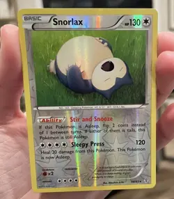 2016 Pokemon Generations Reverse Holo Snorlax #58/83 Rare Card - Image 1