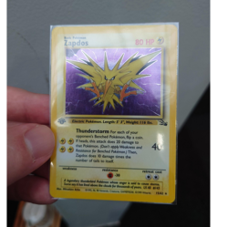 Pokemon TCG 1999 Zapdos Fossil Holo Rare 1st Edition Card 15/62 - Image 1