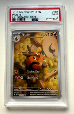 Graded Pokemon Card 097/086 Pignite Illustration Rare White PSA 9 MINT 2025 - Image 1