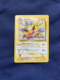 Pokemon TCG Jolteon 20/64 Jungle Non Holo Rare Unlimited WOTC Card - Image 1