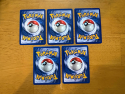 Pikachu Base Set Yellow Cheeks Vintage 58/102 Lot of 5 WOTC Pokemon Card - Image 2