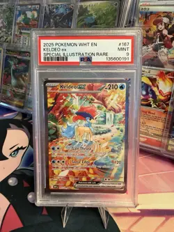 POKEMON KELDEO EX SIR 167/086 SV: WHITE FLARE PSA 9 MINT - Image 1