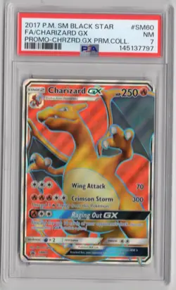 Charizard GX SM60 - 2017 Pokemon Sun & Moon Black Star Promo - PSA 7 - Image 1