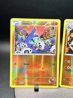 Team Magma's Aron 12/34 And Lairon 13/34 Pokemon Double Crisis Reverse Holo Lot - Image 2