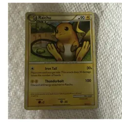 Pokemon Raichu 10/123 Heartgold & Soulsilver Holo Rare 90 HP English - Image 1