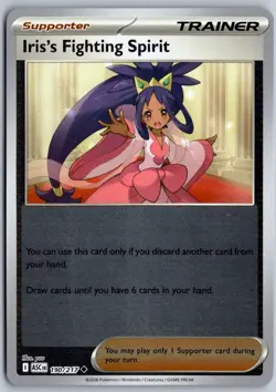 Iris's Fighting Spirit 190/217 ME: Ascended Heroes Pokemon Reverse Holo NM - Image 1